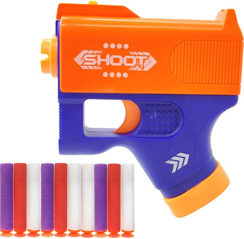 Miss & Chief by Flipkart Manual Soft Bullet Gun, Mini Gun with 10 Foam