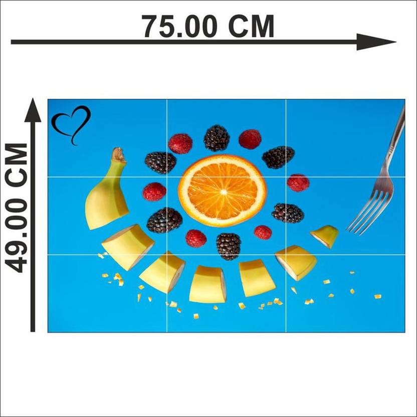 skgraphics 49 cm food Waterproof Kitchen wallpaper/poster (pvc vinyl multicolor decorative