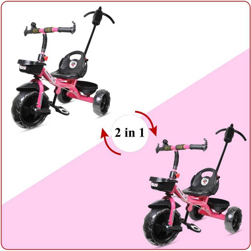 Oximus BABY TRICYCLE FOR KIDS WITH FRONT OR BACK BASKET AND PARENT
