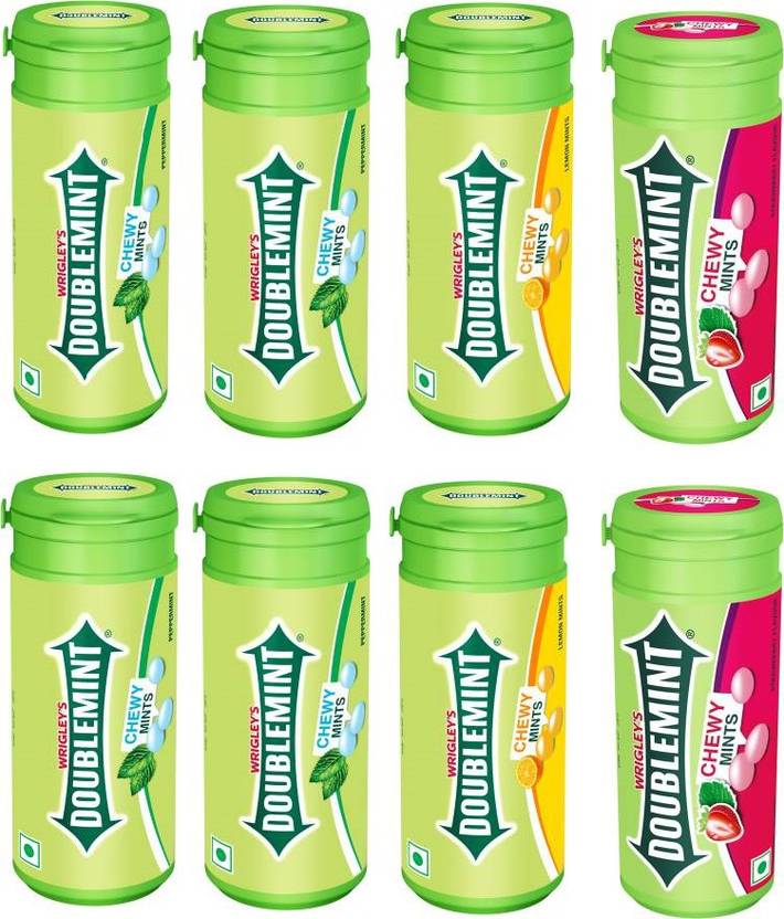 Doublemint Peppermint Mouth Freshener 33.6gm X2 And Chewy Strawberry