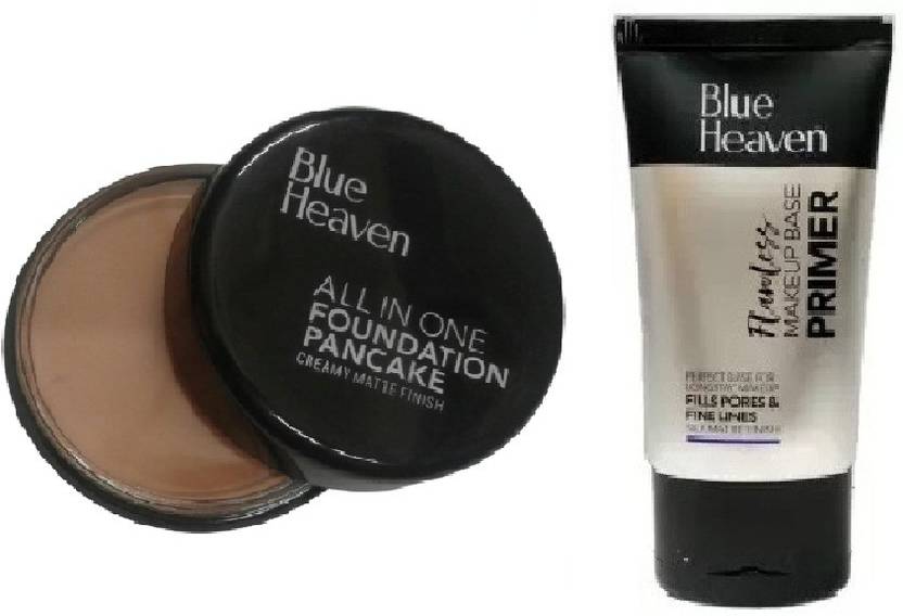 BLUE HEAVEN All in one foundation pancake & Flawless Makeup base primer Primer Price in India