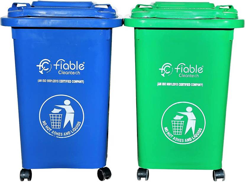 fiable cleantech Fiable Cleantech 50 Liter Dustbin With Lid Wheeled Dustbin Waste Bin