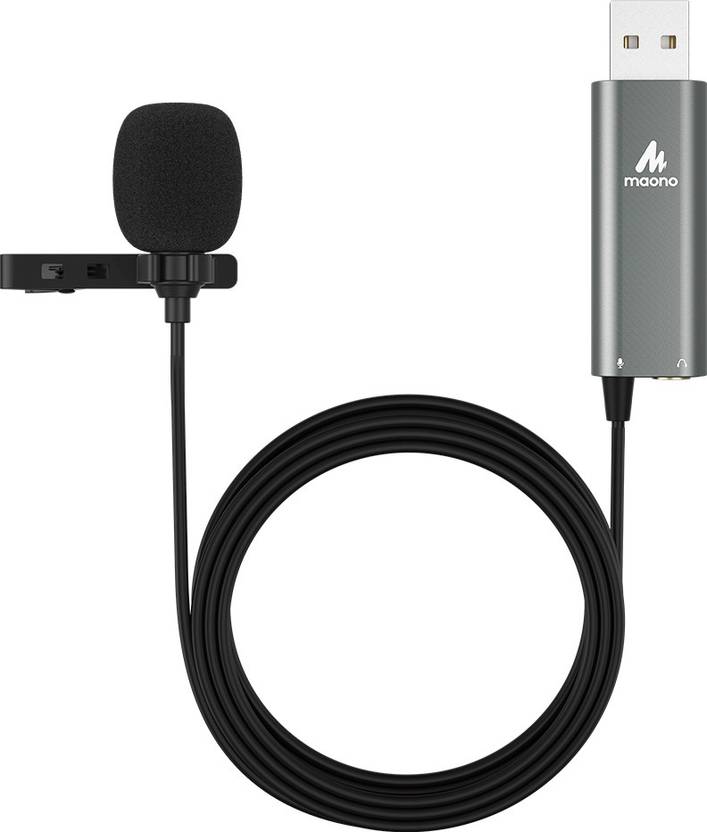 MAONO AUUL20 USB Collar Microphone, Lavalier Condenser Mic with