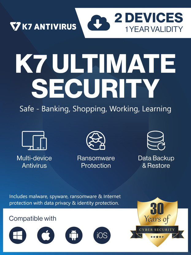 K7 Security Ultimate Security 2 User 1 Year(Voucher)