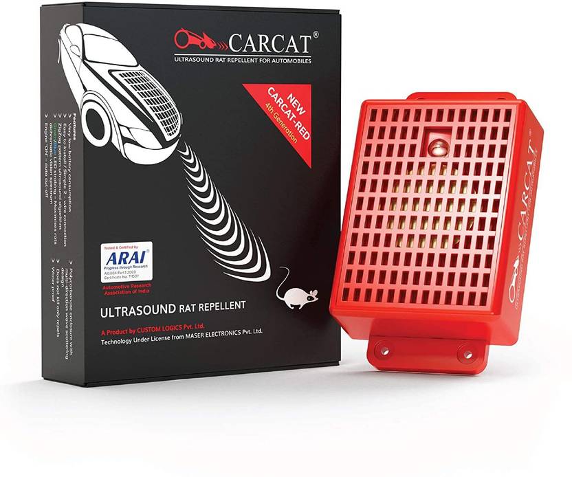 CARCAT RED 4th Gen Ultrasonic rat repellent for cars Ultrasonic Rodent