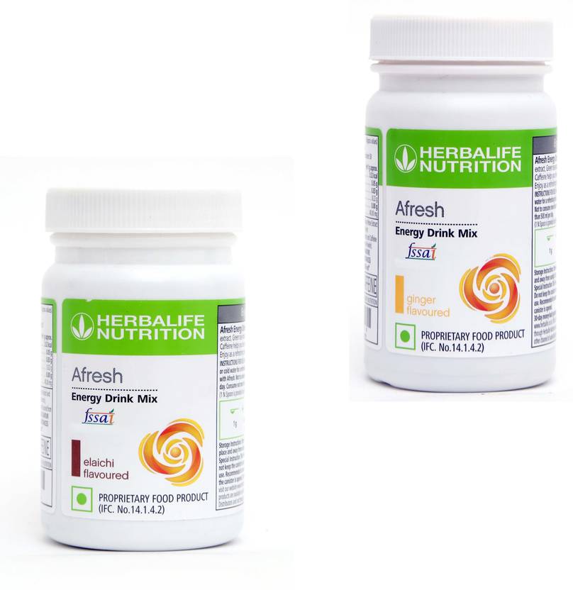 HERBALIFE Afresh Energy Drink Mix Elaichi & Ginger FLavor With Green