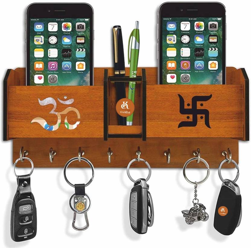 Khatu Crafts Om Swastik Key holder for home / office / kitchen / key