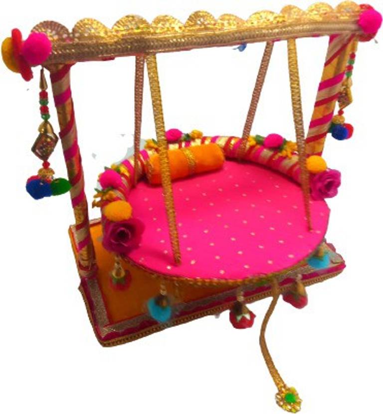 Shyam Laddu Gopal Unique Design RAJASTHANI POM POM Design HEAVY WOODEN