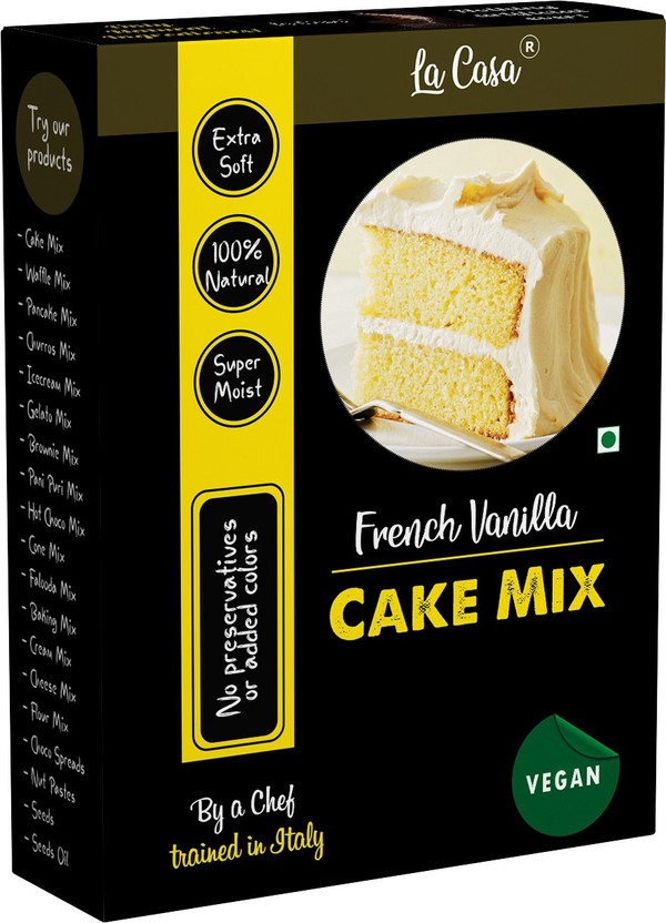 La Casa French Vanilla Eggless Cake Mix 300 g