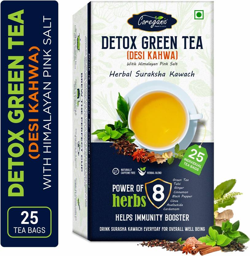Coreganic Detox / Desi Kahwa Green Tea for Weight loss & Build Immunity