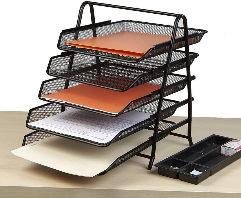 THR3E STROKES 5 Compartments Metal Metal Mesh 3 Tier