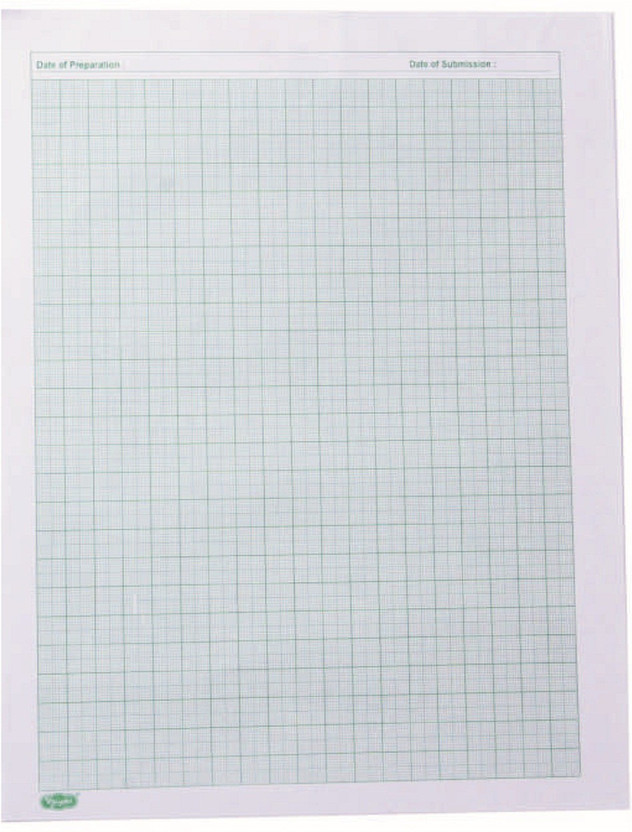 NOZOMI graph-papers-100pc, Unrule A4 22 gsm Graph Paper(Set of 1, White, Blue)