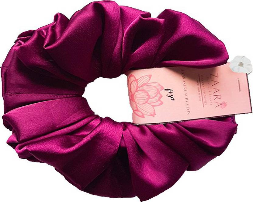 Zaara scrunchies women handmade satin scrunchies Rubber Band Price in