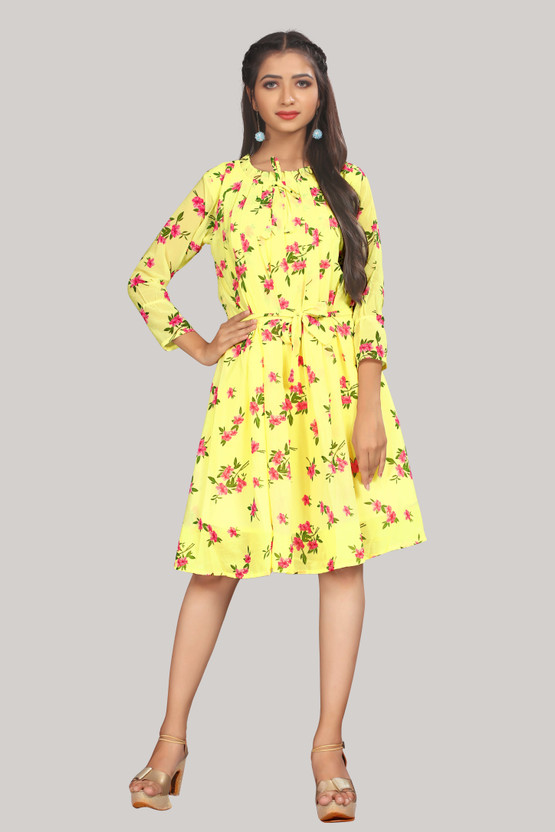 flipkart fit and flare dress