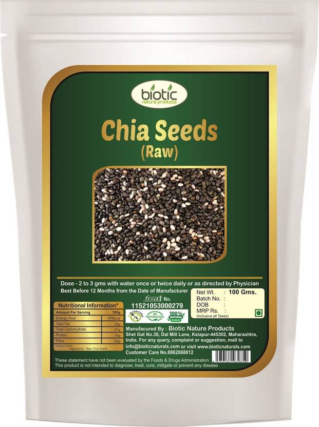 biotic Chia Seeds for Weight Loss 100g Chia Seeds Price in India