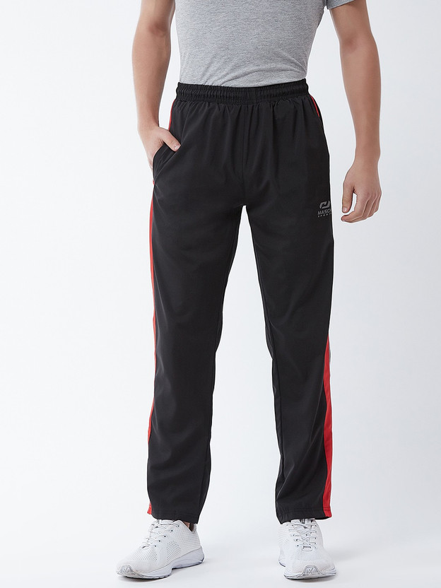 masch Sports Striped Men Black Track 