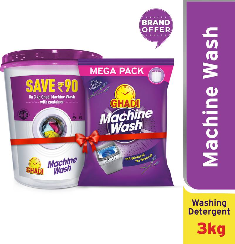 Ghadi Machine Wash with Container Detergent Powder 3 kg Price in India Buy Ghadi Machine Wash