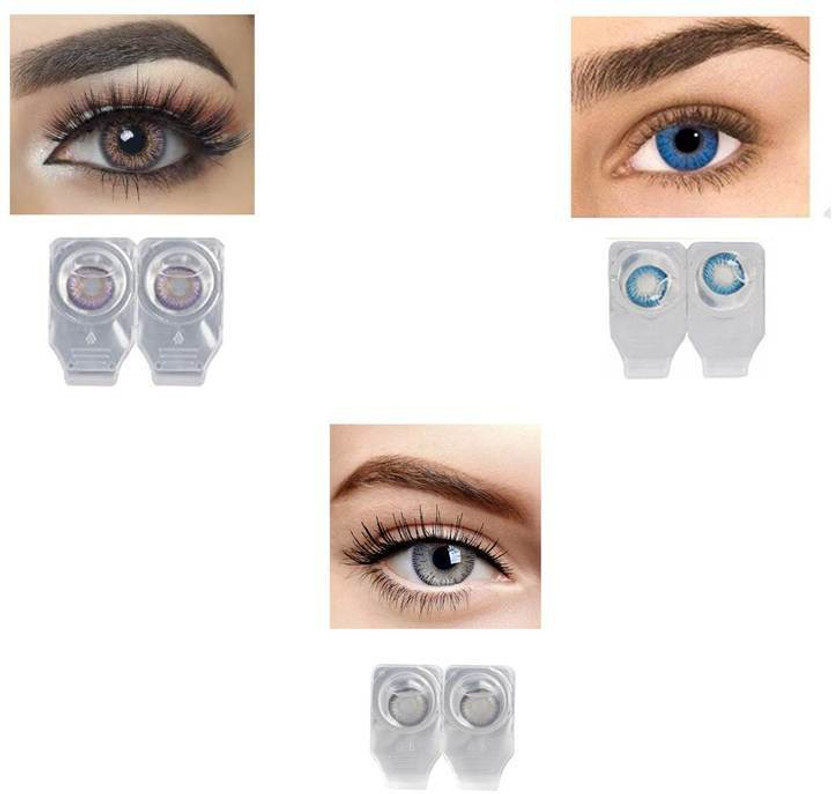 MD Monthly Disposable(0, Colored Contact Lenses, Pack of 3)