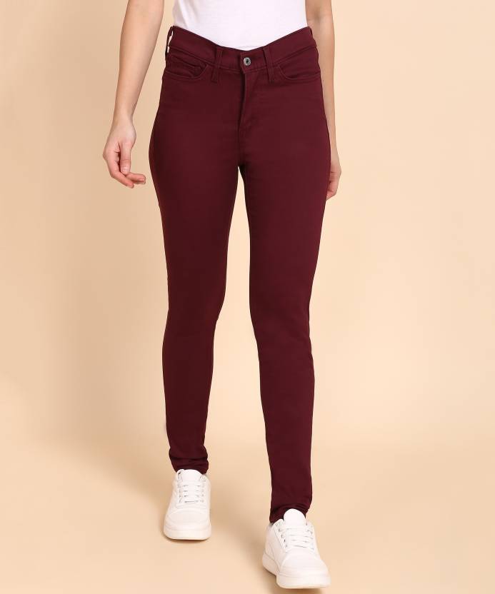 LEVI'S Super Skinny Women Maroon Jeans - Buy LEVI'S Super Skinny Women  Maroon Jeans Online at Best Prices in India 
