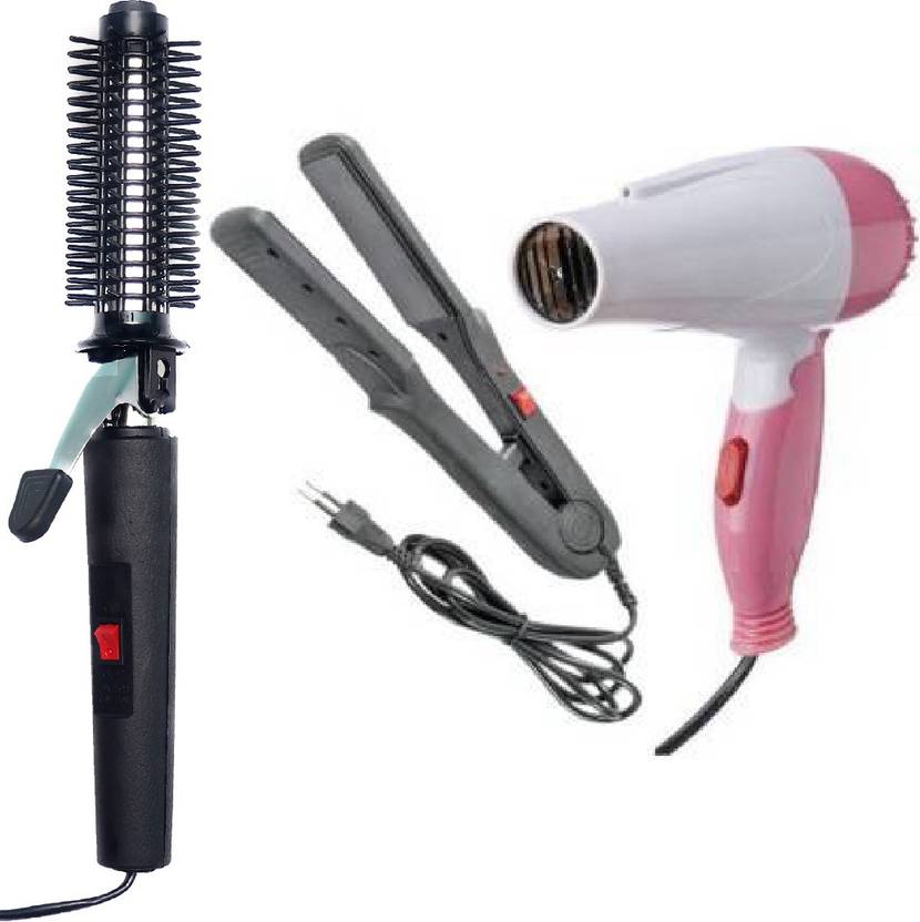 fivme Combo of 3 Hair Straightener + Hair Curler & Dryer ( 522+1290+471 ) Price in India Buy