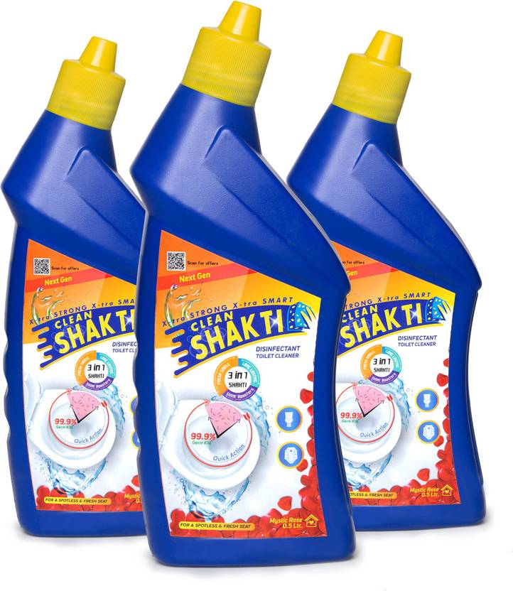 Clean Shakti Toilet Cleaner500ml (Pack of 3) Rose Liquid Toilet Cleaner Price in India Buy