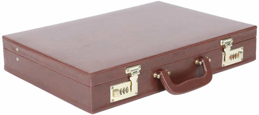 IRHA 17 Inches, Artificial Leather, Business/Work, Profile, For office use or any other daily Medium Briefcase - For Men & Women(Brown)