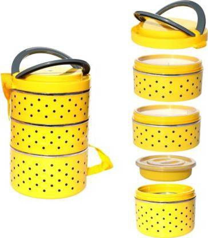 Actn A1C yellow lunch box 3 Containers Lunch Box
