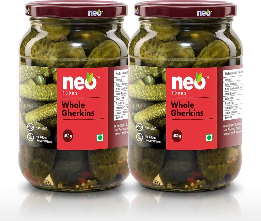 NEO FOODS Gherkins 480g (Pack of 2) Gherkin Pickle Price in India Buy
