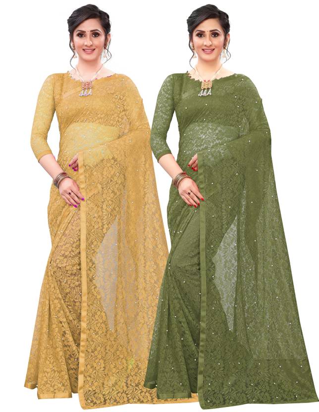 Wholesale Combo Set of 2 Boutique Designer Sarees | Elegant Party Wear & Festive Silk Blend Sarees