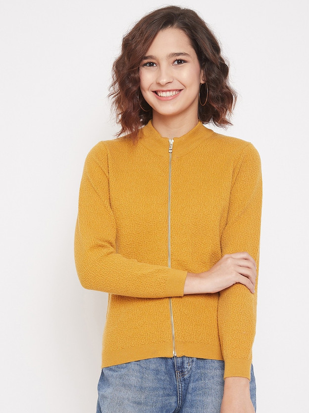 MADAME Solid Round Neck Casual Women 