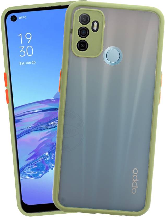 VAKIBO Back Cover for Oppo A53, Smoke Frosted Back Case With Camera Protection Ring VAKIBO