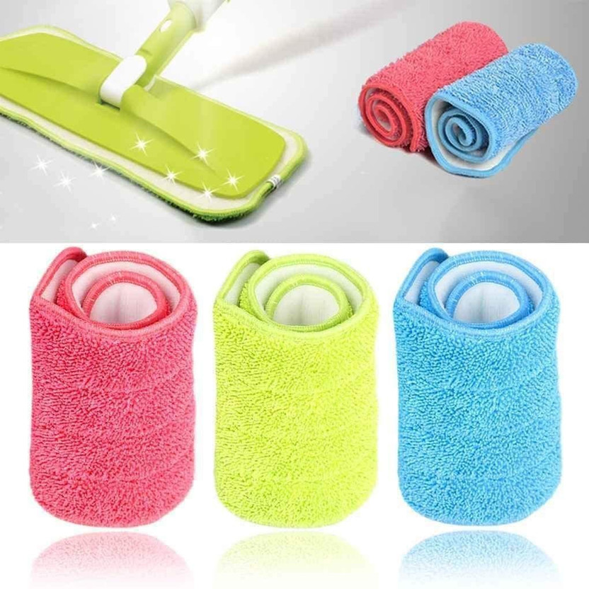 PREPSTO Microfiber Pros Reusable Spray Mop Pads Flat Replacement Heads for Wet/Dry Mops for Floor Cleaning and Scrubbing Wet and Dry Microfiber Cleaning Cloth