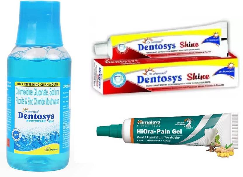 Mylie Dr. Morepen Dentosys Mouthwash & Dentosys Shine Medicated whitening Toothpaste with
