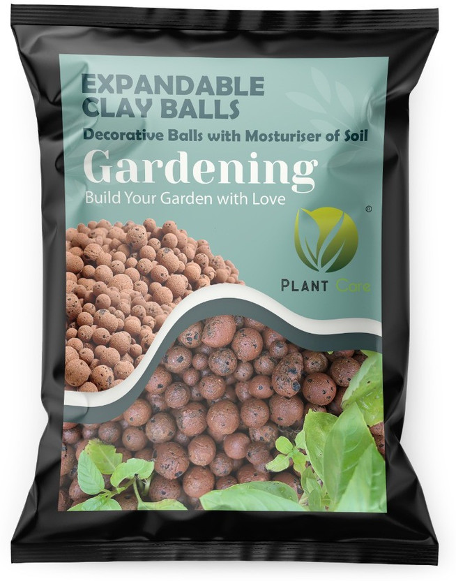 PLANT CARE Organic Clay Balls, Hydrotons, Lightweight Expanded Clay Aggregate (LECA) for Hydroponics, Aeroponics & Aquaponics, Aquaculture Plant Garden Soil Fertilizer(0.5 kg, Granules)
