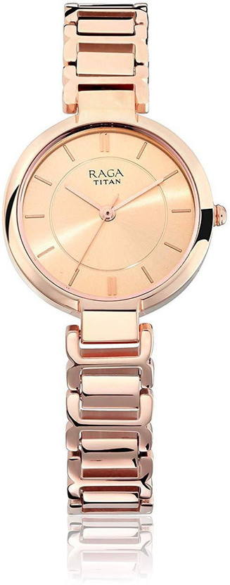 titan raga rose gold watches for womens