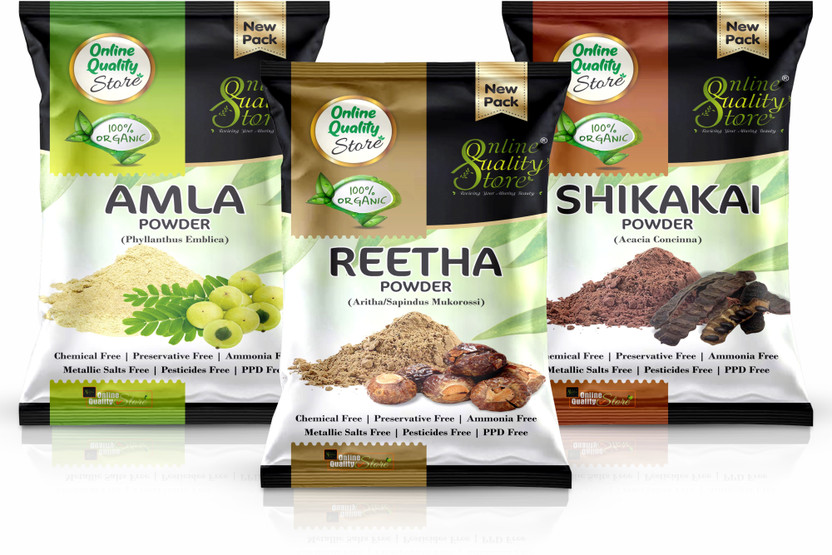 Online Quality Store Reetha Amla Shikakai Powder For Hairs_400g(400 ml)