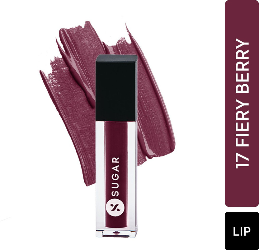 SUGAR Cosmetics Smudge Me Not Mini Liquid Matte Lipstick,Transferproof & Enriched with Vitamin E(17 Fiery Berry, 1.1 g)