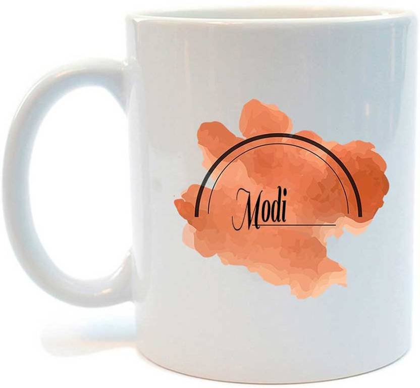 RSGiftery Title Modi Printed Coffee Ceramic Coffee Mug Price in India
