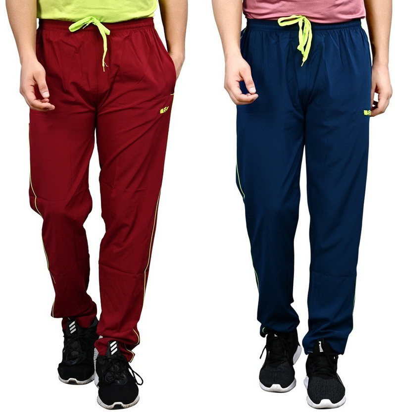 blue red track pants