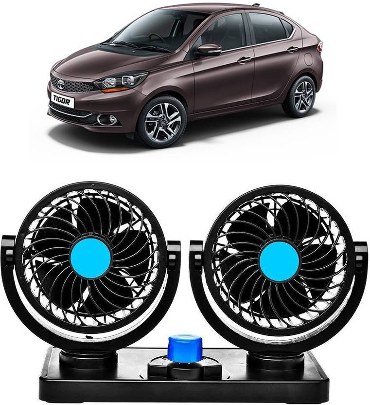 Ascension Car Fan 12V 360 Degree Rotatable Dual Head 2 Speed Quiet