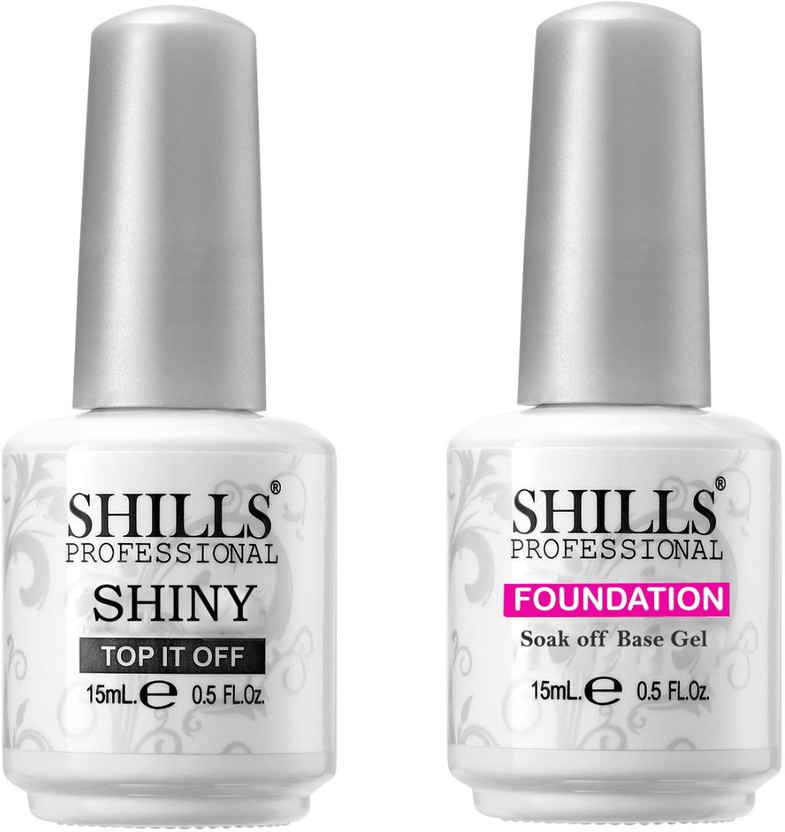 Shills Shills Professional Soak Off Top Coat & Base Coat Gel Polish top Coat shiny, base coat(Pack of 2) - Flipkart Deal
