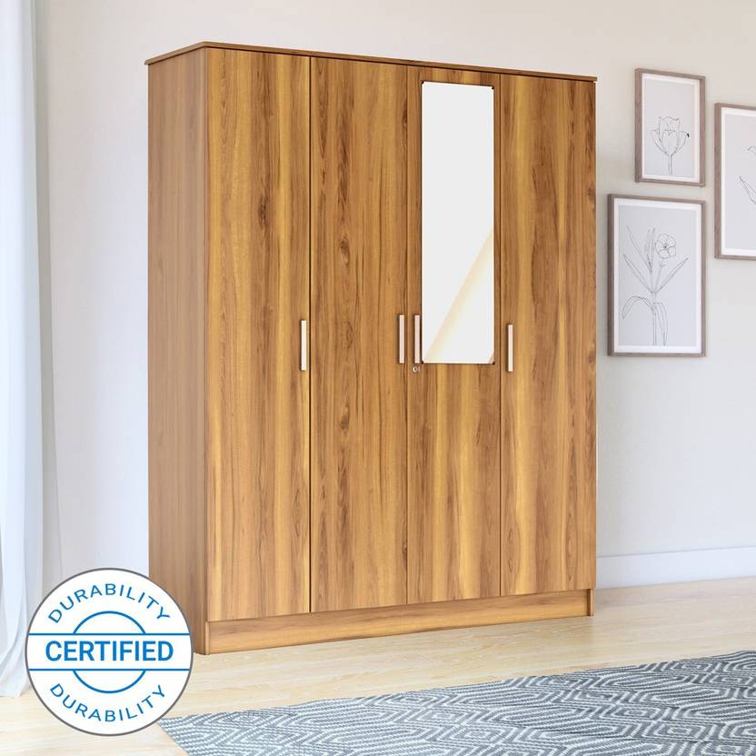 Flipkart Perfect Homes Julian Engineered Wood 4 Door Wardrobe Price in