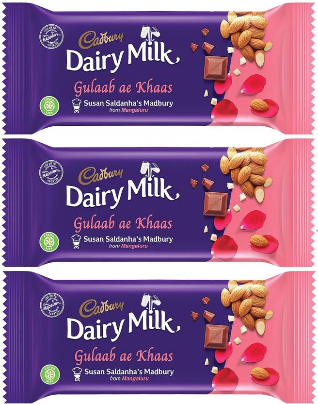 Cadbury DAIRY MILK GULAB AE KHAAS (3 X 36 GM) 108 PACK OF 3 Bars Price
