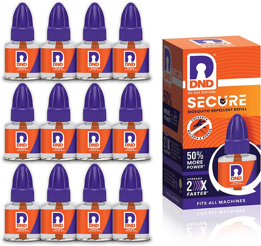 DND Pack of 12 Mosquito Vaporiser Refill(12 x 45 ml)
