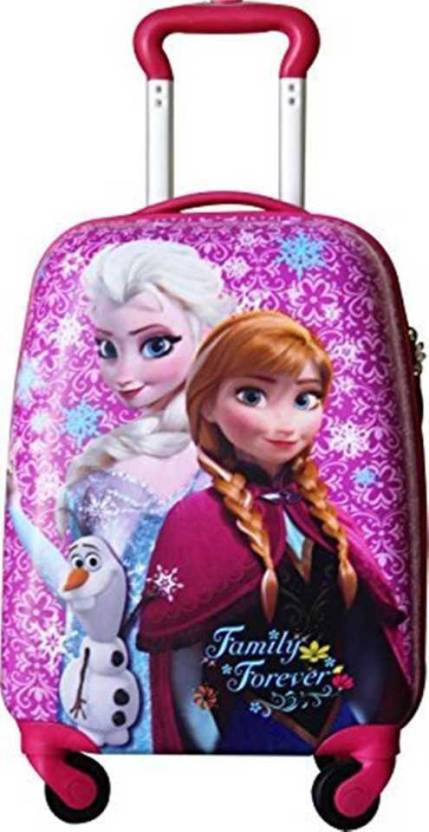 Divs Edenic Polycarbonate Cartoon Print 16 Inches Elsa Anna (Barbie/Princess)  Suitcase/Trolley Bag for Girl's and Boy Cabin Suitcase - 16 inch pink -  Price in India 