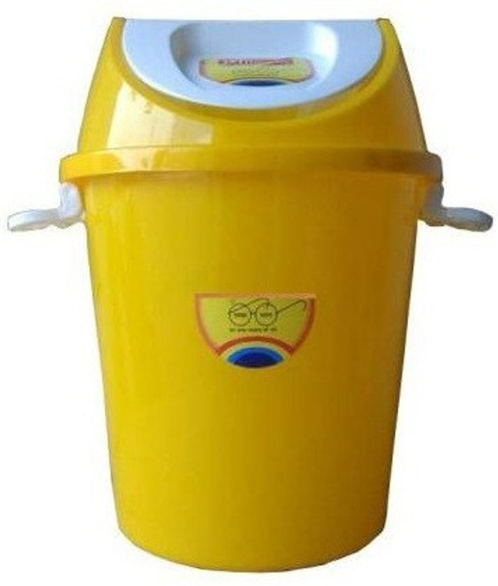 Randal New 360 Degree Rotate Swing Bucket 25 L ( Yellow ) Plastic Dustbin(Yellow)