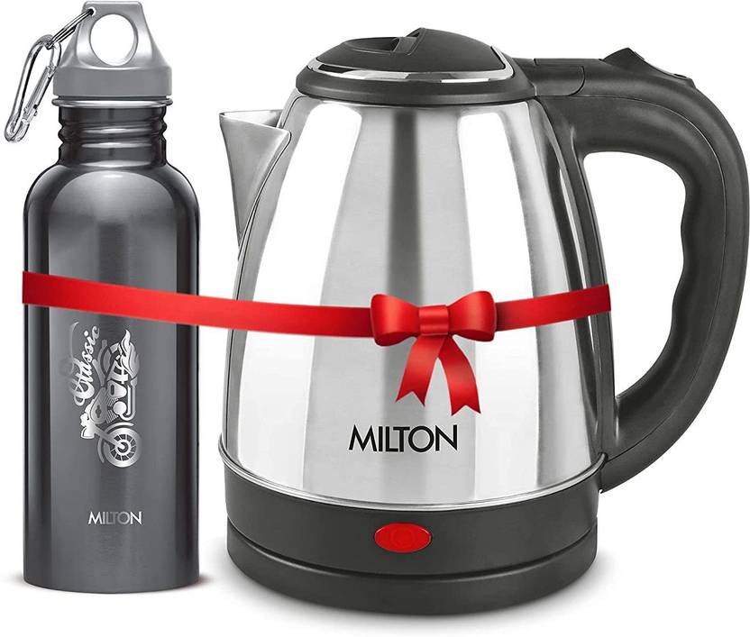 MILTON Insta Electric Kettle 1.2L & Alive 750ml Combo Electric Kettle