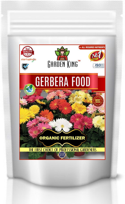 Garden King Gerbera Food, Essential Organic Fertilizer for Gerbera Plants, Double Filtered with All Required Nutrients and Active Micro-Organism for heavy flowering Fertilizer(5 kg, Powder)