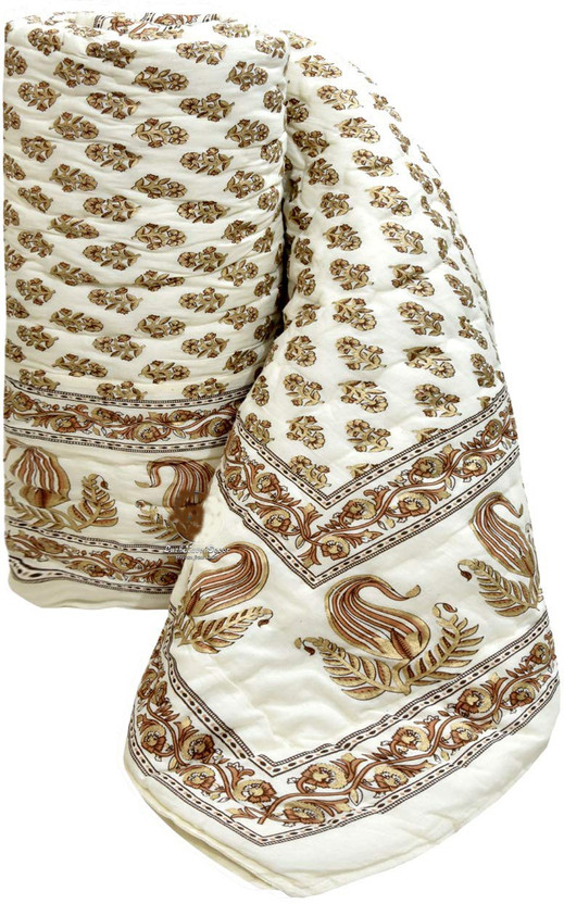 AQRate AQRate Floral Single AC Blanket for  AC Room(Microfiber, Cream) - Flipkart Deal