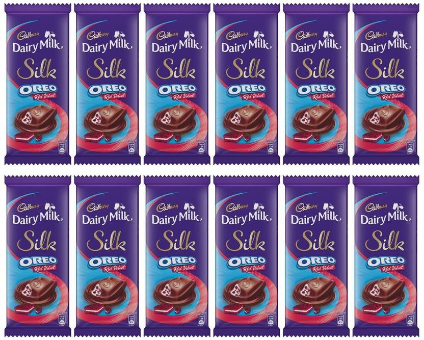 Cadbury Dairy Milk Silk Red Velvet 130 G Set Of 12 Bars Price in India